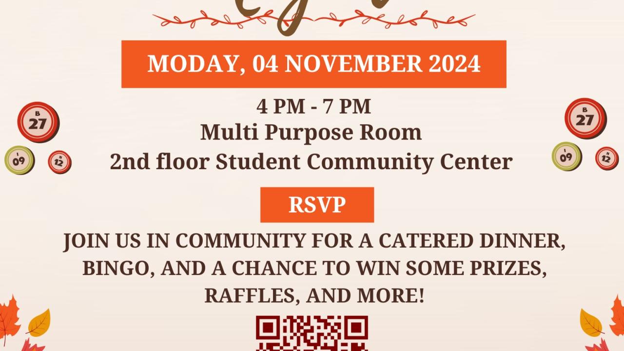 Fall Bingo Night Flier
