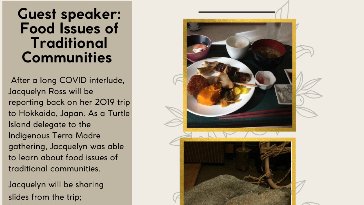 Flier for Slow Foods Presentation