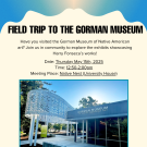 Flyer for Gorman Museum Visit