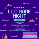Flyer for LLC Game Night